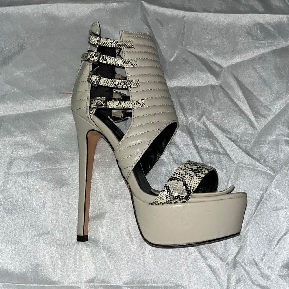 White high heels